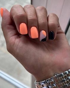 Nail Designs Coral, Coral Acrylic Nails, Coral Nails With Design, Posh Nails, Peach Nails, Coral Nails, Nagel Tips, Blush Nails