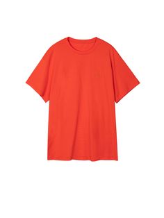 Details: Bright orange hue, warm and exuberant Small embroidered label design on the chest, exquisite details Classic small round neckline with ribbed edging Oversize shape Materials & Care: Cotton 100% Hand wash | Dry clean Do not bleach Size & Fit: Model is 5'7", Bust 32, Waist 24, Hips 35, wearing a size S Item #: EM2TE41 Summer Orange Relaxed Fit T-shirt, Orange Crew Neck T-shirt Relaxed Fit, Orange Cotton T-shirt, Orange Relaxed Fit T-shirt With Text Print, Cheap Orange Cotton T-shirt, Embroidered Labels, Bright Orange, Label Design, Sweat Shirt