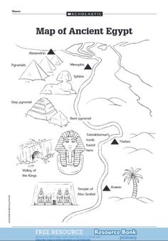 the map of ancient egypt for kids