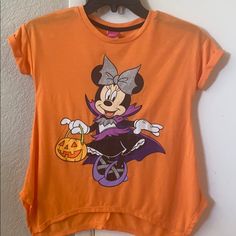 Minnie Mouse Halloween Shirt New Without Tags. Cute Minnie Mouse Tops For Fall, Mouse Halloween, Minnie Mouse Halloween, Halloween Shirt, Shirt Color, Kids Shirts, Minnie Mouse, Shirts Tops, Colorful Shirts