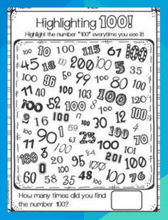 a poster with numbers on it that says, how many times did you find?