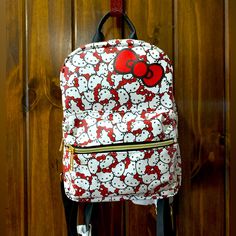 Super Cute Hello Kitty Mini Backpack Ladies/Girls $35 Hello Kitty Bags, Small Backpack Purse, Hello Kitty Y2k, Mini Backpack Purse, Hello Kitty Bag, Cute Hello Kitty, Plush Backpack, Backpack Brands, Girly Accessories