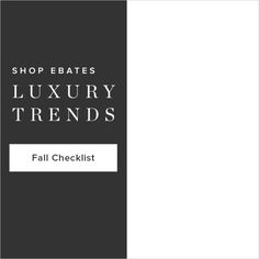 a black and white photo with the words luxury trend fall checklist