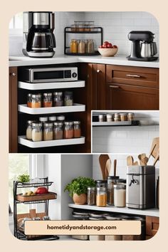 the kitchen is clean and ready to be used as a storage area for food items