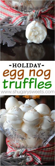 egg nog truffles are an easy holiday treat