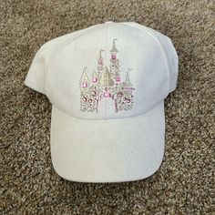 This Was Bought At The Disneyland Resort And Was Never Worn. See All Pictures For Details. The Front Of Hat Has The Embroidered Castle With So Pink Bling, This Hat Is Adjustable For The Perfect Fit. In Excellent Condition From A Smoke Free Home Pink Bling, Disney Accessories, Disneyland Resort, Ball Cap, Fit In, All Pictures, Disneyland, Pink White, Castle