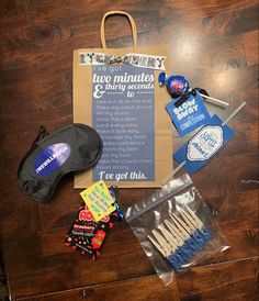 an assortment of items that include toothbrushes, eyeliners and other things