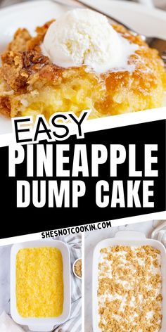 How to make pineapple dump cake step by step photos. Pineapple Dump Cake Recipe, Pineapple Dump Cake, Pineapple Cake Recipe, Pineapple Dessert Recipes, Dump Cake Recipe, Pineapple Desserts, Yummy Desserts Easy, Lemon Cake Mixes, Pineapple Recipes