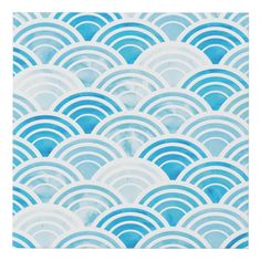 an abstract blue and white pattern with wavy lines on the bottom, in shades of light blue