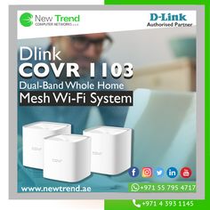 an advertisement for the new trend in wireless home networking system, d - link covr 1010