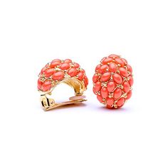 Gold w/ light coral cabochons domed hoop clip earring Size: one size. Color: Metal Type. Gender: female. Age Group: adult. Light Coral, Types Of Metal, Clip On Earrings, Womens Watches, Women's Earrings, Jewelry Watches, Coral, Stud Earrings, Women Jewelry