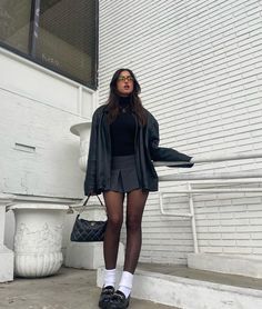 Baguio Fits, Black Stockings Outfit, Blazers Outfits, Boston Outfits, December Outfits, Short Skirts Outfits, Black Skirt Outfits, Stockings Outfit, Winter Fashion Outfits Casual