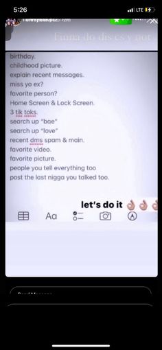 a cell phone with the text let's do it