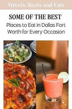 the cover of some of the best places to eat in dallas fort worth for every occasion