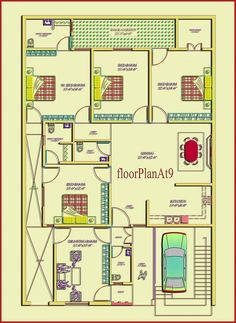 the floor plan for a house with three rooms