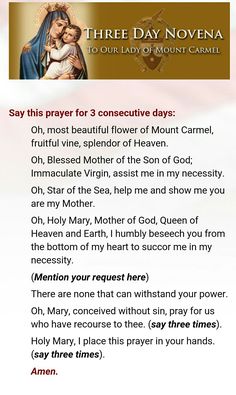 the prayer for mother mary and her child