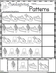 thanksgiving themed worksheet for kids to practice their handwriting and writing skills with pictures