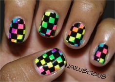 checker rainbow Checker Nails, Kid Nails, Chloe Nails, Rainbow Checkered, Checkered Nails, Popular Nail Art, Popular Nail Designs, Best Nail Polish, Nails For Kids