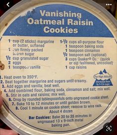 a close up of a label on a cookie doughnut with instructions to make it