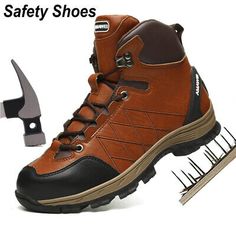 ad eBay - Mens Waterproof Work Boots Steel Toe Safety Shoes Indestructible Slip Resistant - Buy Now, click the link (eBay) Outdoor Slip-on Work Boots With Steel Toe, High-top Hiking Boots With Steel Toe For Safety, Safety Gore-tex Boots With Steel Toe, Low-top Steel Toe Work Boots For Safety, Gore-tex Steel Toe Safety Boots, Steel Toe Shoes, Toe Shoes, Safety Shoes, Mens Shoes Boots