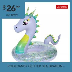 an inflatable sea dragon is on sale for $ 26 99