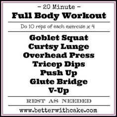 the full body workout program for women is shown in black and white with pink border