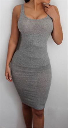 FREE SHIPPING Hot Sale women Package Hip Dress Bandage Bodycon Mini Dress High Waist Slim Solid Gray Casual Dress JKP2964 Grey Bodycon Dress, Outfit Grey, Grey Sheath Dress, Backless Dress Summer, Bandage Dress Bodycon, High Waist Dress, Sleeveless Bodycon Dress, Grey Dress, Body Inspiration