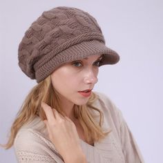 Season:Fall,Winter; Gender:Women's; Quantity:1 PC; Style:Retro,Simple Style; Occasion:Sports  Outdoor,Holiday,Daily; Material:Knit; Function:Casual / Daily; Pattern:Solid / Plain Color; Listing Date:06/20/2022; Type:Slouchy Beanie Hat Winter Outdoor Beret Flat Cap, Winter Beret One Size Fits Most, Winter Beret Beanie One Size Fits Most, Trendy Brown Winter Beret, One Size Winter Beret, Brown Winter Beret For Outdoor, Casual Winter Outdoor Beret, Casual Winter Beret Cap, Casual Winter Beret For Outdoor