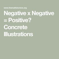 Negative x Negative = Positive? Concrete Illustrations Similar Triangles, Positive Numbers, Complex Numbers, Owe Money, Negative Numbers, Number Line, The 5th Of November, Sign Quotes, Two By Two