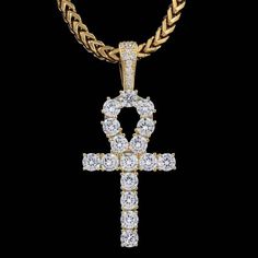 Known as “The Key of the Nile”, the Ankh is one of the most sacred Egyptian symbols representing eternal life. We carefully hand-set all stones, executing top craftsmanship. Your drip is guaranteed to be GLD exclusive. This product is guaranteed for life – GLD will repair or replace the item should you experience any defects in craftsmanship or breakage. Specifications - 20mm x 35mm (Width x Height) - Bail: Fits up to 5mm Tennis Chain - Weight: (Weight can vary +/- 2 grams) - Gold Plated: 5 gram The Ankh, Ankh Cross, Ankh Necklace, Egyptian Symbols, The Nile, Vermeil Jewelry, Custom Earrings, Eternal Life, Pendant Bracelet