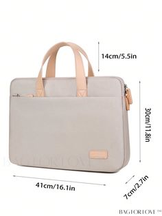 BagForLove - Double Handle Minimalist Briefcase with Patch Detail Product Description Color Beige Pattern Type Plain Material Polyamide Composition 100% Polyester Size Chart INCH CM Bag Length Bag Width Bag Height Strap Length Handle Height Size 16.1 inch 2.8 inch 11.8 inch 43.3 inch 5.5 inch one-size Bag Length Bag Width Bag Height Strap Length Handle Height Size 41 cm 7 cm 30 cm 110 cm 14 cm one-size Details Pictures Similar Products h2 { text-align: center; } /* æ¢è¡ */ li{ white-space: normal; word-break: break-all; word-wrap: break-word; } .red-box { width: 100%; display: flex; flex-direction: row; flex-wrap: wrap; justify-content: center; } .red-box > div { width: 190px; height: 250px; margin: 10px; } .red-box > div > a > img { width: 190px; height: 250px; } .size-box { width: 100% Business Laptop Bag With Sleeve In Beige, Beige Business Laptop Bag With Laptop Sleeve, Beige Briefcase With Adjustable Strap For Daily Use, Beige Laptop Bag With Laptop Sleeve For Business, Beige Laptop Bag With Sleeve For Business, Beige Satchel Bag With Laptop Sleeve, Beige Laptop Bag With Adjustable Strap For Daily Use, Daily Use Beige Shoulder Bag With Laptop Sleeve, Beige Rectangular Laptop Bag For Business