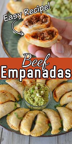 an easy recipe for beef empanadas that is ready in minutes to be eaten