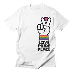 Peace Hand, Love And Pride, The Pride, Uppercase Letters, Lower Case Letters, Spun Cotton, Men's T Shirt, Wardrobe, Ring