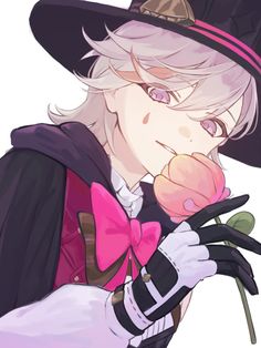 #Lyney #リネ  #原神 #GenshinImpact #Genshin #icon #fanart #Roses #Flowers Genshin Impact Lyney Icon, Genshin Fanart Cute, Lyney Genshin Icon, Lyney And Lynette Fanart, Lyney Genshin Fanart, Lillian Core, Genshin Flowers, Lyney Fanart