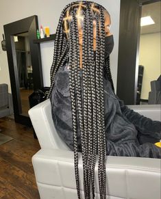 Large Box Braids, Black Kids Braids Hairstyles, Big Box Braids Hairstyles, Feed In Braids Hairstyles, Faux Locs Hairstyles, Cute Braided Hairstyles, Braids Hairstyles Pictures, Cute Box Braids Hairstyles, Dyed Natural Hair