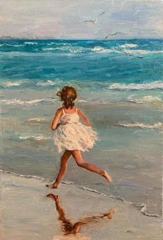 Best Painting Ever, Painting And Embroidery, Seaside Paintings, Beach Art Painting, طابع بريدي, Animals Artwork, Beach Painting, Art Inspiration Painting, Beach Scenes