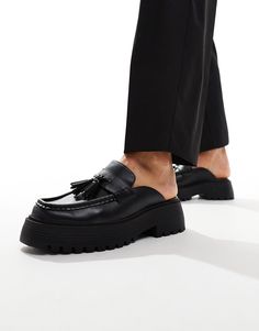 Shoes, Boots & Trainers by ASOS DESIGN Endless outfit opportunities Backless style Tassel detail Round toe Chunky sole Mule Loafers, Holiday Party Attire, Flip Flop Boots, Buy Jeans, Boots Sneakers, Loafer Mules, Jumpsuit Shorts Rompers, White Trainers, Boots And Sneakers