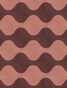 a brown and beige tile with wavy lines