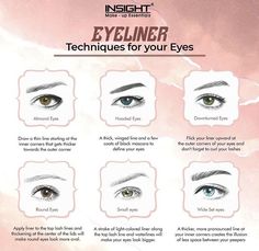 Eyeliner Shapes, Eyeliner Techniques, How To Draw Eyebrows, Makeup Artist Tips, Makeup Eye Looks, Vintage Makeup, Hooded Eyes