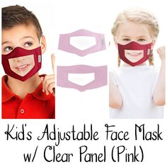 4 For $12: Add Any 4 Kid's Masks Marked As 4 For $12 To A Bundle & Send Me An Offer For $12. If You Have Any Questions, Please Let Me Know! Wearing Masks Definitely Curbs The Spread But A Mask That Hides Someone’s Mouth Can Be A Literal Barrier To Effective Communication! Features: - Solve Communication Problems With Transparent Panel - Breathable Material - Adjustable Ear Straps For A Comfortable Fit - Color: Pink - Size: About 6 X 4 In (Or 15 X 10 Cm) Communication Problems, 4 Kids, Effective Communication, Mask For Kids, A Mask, New Kids, Kids Accessories, Face Masks, Communication