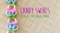 the candy swirls bracelet is made with plastic beads