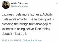 a tweet from aliya d'andra on twitter about her latest activity