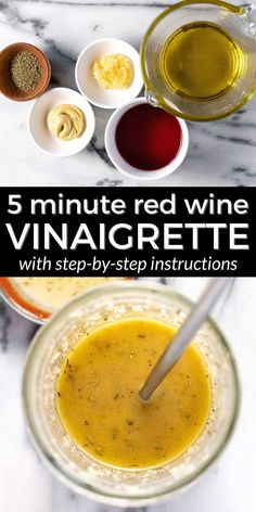 five minute red wine vinaigrette with step - by - step instructions to make it