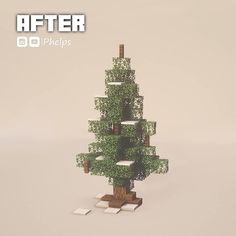 an image of a tree made out of lego blocks with the words after photoshops above it