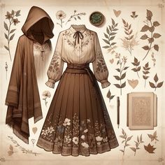 Fantasy Aesthetic Outfits Forest, Forest Clothes Aesthetic, Autumn Academia, Sheer White Dress, Isabelle Mathers, Fantasy Clothes, Fairytale Fashion, Clothing Design Sketches, Concept Clothing