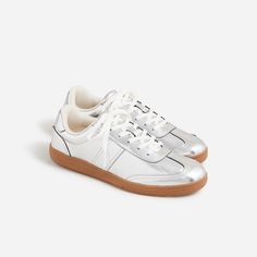 J.Crew field sneakers in metallic Hoc Winter, Kate Arends, Usa Swimming, 2024 Style, Jcrew Collection, February 6th, Loafer Sneakers, Product Recommendations, Linen Shop