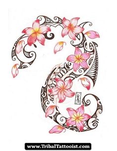 the letter s is decorated with flowers and leaves on it's side, as well as