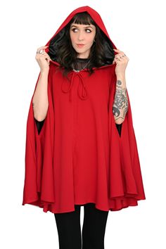 Storybook Hooded Cape - Crimson Red – FOXBLOOD Fitted Red Costumes For Winter, Red Fitted Winter Costume, Fitted Red Winter Costumes, Hooded Cape For Fall Cosplay, Vampire Cape For Winter Costume Party, Vampire Cape For Costume Party In Winter, Vampire Style Cape For Costume Party In Winter, Vampire Style Cape For Costume Party And Winter, Red Winter Costume For Costume Party