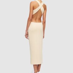 Reposhing This Item I Purchased From @Sunshine_girl21. Loved It, But Ready To Rotate For Something New. Questions? Leave A Comment Below! Open Back Midi Dress, Dresses Backless, Dresses Xs, Something New, Open Back, New Dress, Midi Dress, Womens Dresses, Cream