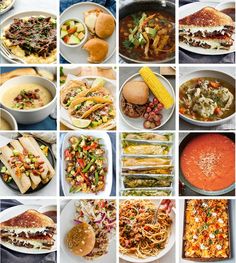 a collage of pictures with different types of food